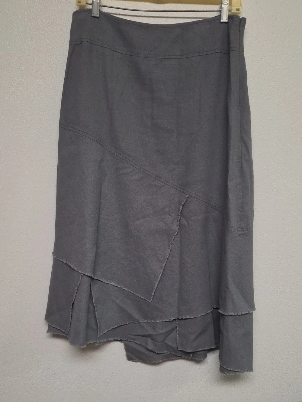 Asymmetrical Blue Gray Layered Women's Skirt